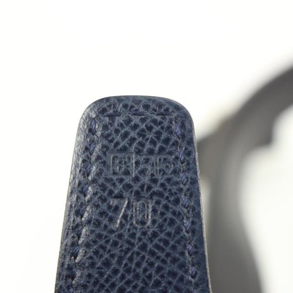 Hermès Navy x Black x Silver 24mm Reversible H Logo Belt Kit  1h425s main image 8